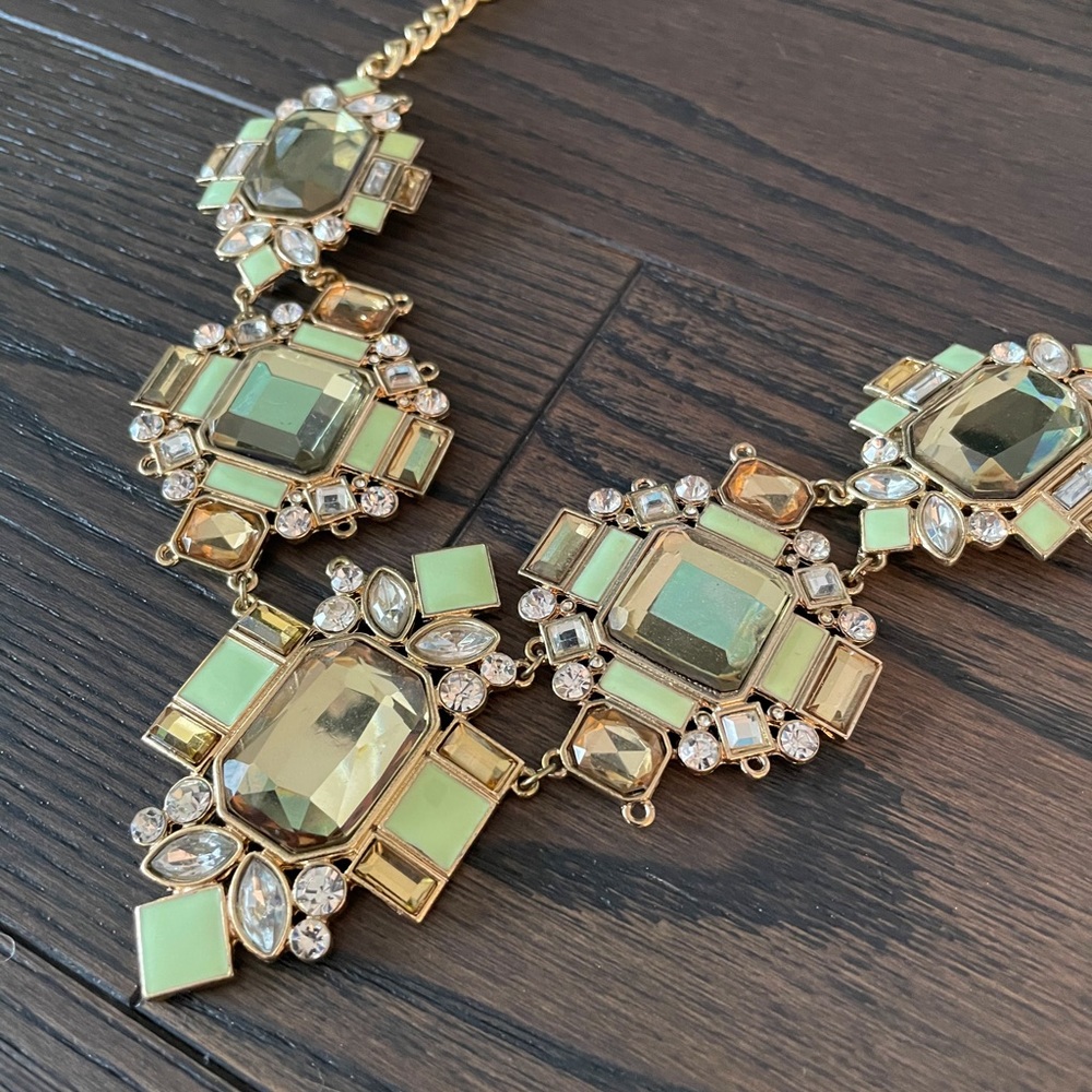 Teal Crystal Necklace